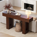 Gadroad 63" Farmhouse Narrow Entryway Console Table, Dark Walnut | with Drawers, Rustic Accent Table for Entryway, Hallway or Behind Sofa, Decorative Foyer Table for Small Spaces