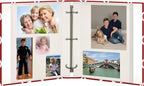 Magnetic Self-Stick 3-Ring Photo Album 100 Pages (50 Sheets), Elegant Diamonds Design