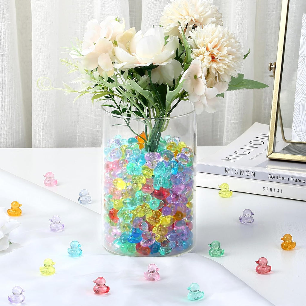 200PCS Mini Resin Small Ducks to Hide Miniature Tiny Little Plastic Ducks for Hiding Resin Duck Bulk Pack for Micro Garden Aquarium DIY Craft Office Desk Decor Vase Filler Gifts Party Favors