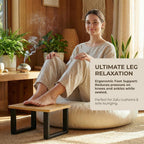 Bamboo Meditation Footrest & Seiza Kneeling Aid – 7" Yoga Support Platform for Leg Relief & Deep Stretching – Ergonomic Zen Prop