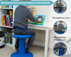 Studico Active Chairs - Kids Wobble Stool - Flexible Seating for Classrooms, Improves Focus, Blue