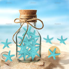 AUEAR, 30 Pack Lovely Starfish Decor Pencil Finger Resin for Wedding Crafts Home Decoration (Light Blue)