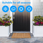 PLUS Haven Jute Doormat - Size: 17.5-Inches x 30-Inches - Pile Height: 1-Inch - Doormat Outdoor Entrance, Front Porch Door Mat, Easy to Clean Entry Mat, Outdoor and Indoor Uses, Home Decor