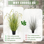 3FT Artificial Reed Grass Artificial Tall Grass Plants Outdoor Indoor ,Fake Plants & Flowers in Pot-Housewarming gifts For Living Room Office Bedroom Decor