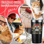 BIRGILT Best Cat Dad Gifts - Fathers Day Gift for Cat Dad, Lovers, Owners - 20oz Tumbler Cup