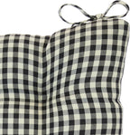 Klear Vu The Gripper Non-Slip Rocking Chair Cushion Set with Thick Padding, Includes Seat Pad & Back Pillow with Ties for Indoor Living Room Rocker, 17x17 Inches, 2 Piece Set, Gingham Black