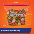 Hefty Slider Kitchen Storage Bags, Gallon Size, 66 Count (Pack of 4)