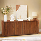 64'' Sideboard Buffet Cabinet, Wood Entertainment Center Modern TV Stand, Media Console with 4 Cabinets for Storage, Television Stands Coffee Bar for Living Room, Dining Room, Entryway