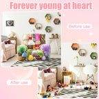 Clear Stuffed Animal Storage Chair, 0.25mm Thick Transparent Stuffed Toy Cover Bean Bag Waterproof Zipper Organizing Accessories for Pillows Cushions Clothing & Doll
