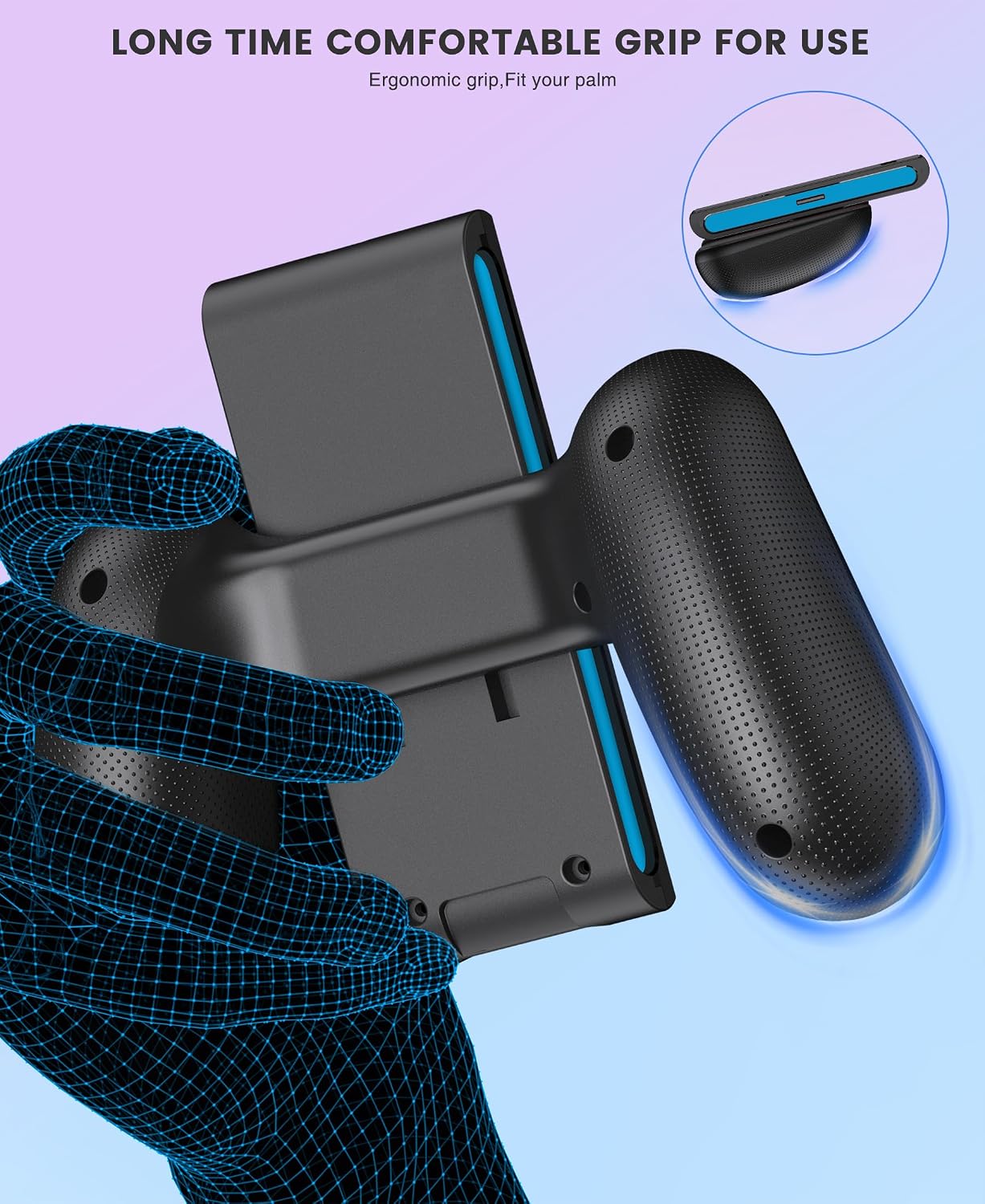 Charging Grip Stand for Switch 2 / Switch [Play While Charging] Charger Station Compatible with Nintendo 2 w Dynamic Light