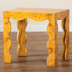 Bali & pari Huxley Modern and Contemporary Real Burl Wood End Table