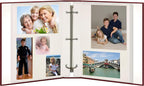 Magnetic Self-Stick 3-Ring Photo Album 100 Pages (50 Sheets), Burgundy Red