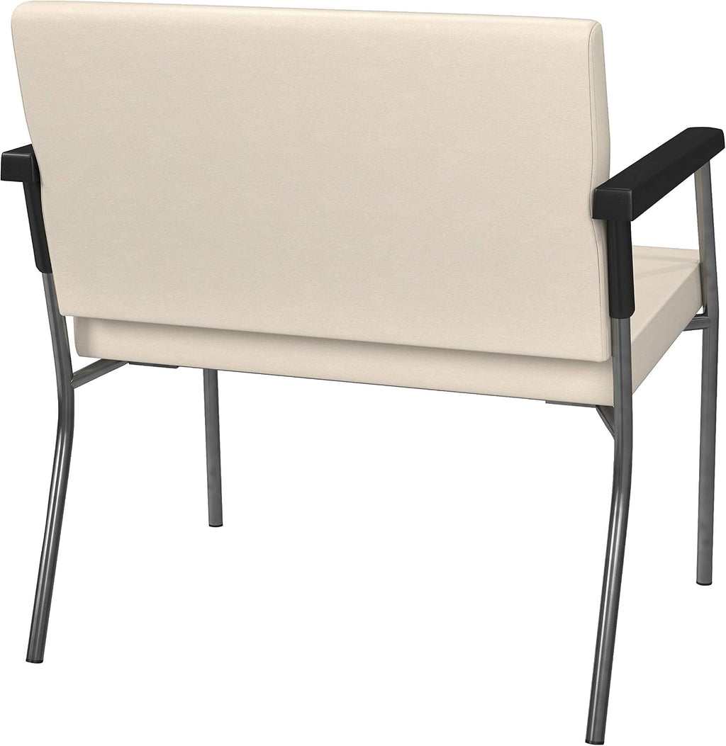 Office Star Bariatric Big and Tall Medical Office Chair with Oversized 29 Inch Wide Seat and Sturdy Metal Frame with Back Reinforcement, 500 Pound Limit, Castillo Cream Fabric