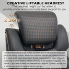 Oversized Big and Tall Office Chair 750lbs with Adjustable Headrest & Lumbar Airbag, Large Executive Chair with 5D Flip Arms, Heavy Duty Metal Base Chair with Hollow Casters & Thick Spring Seat, Black