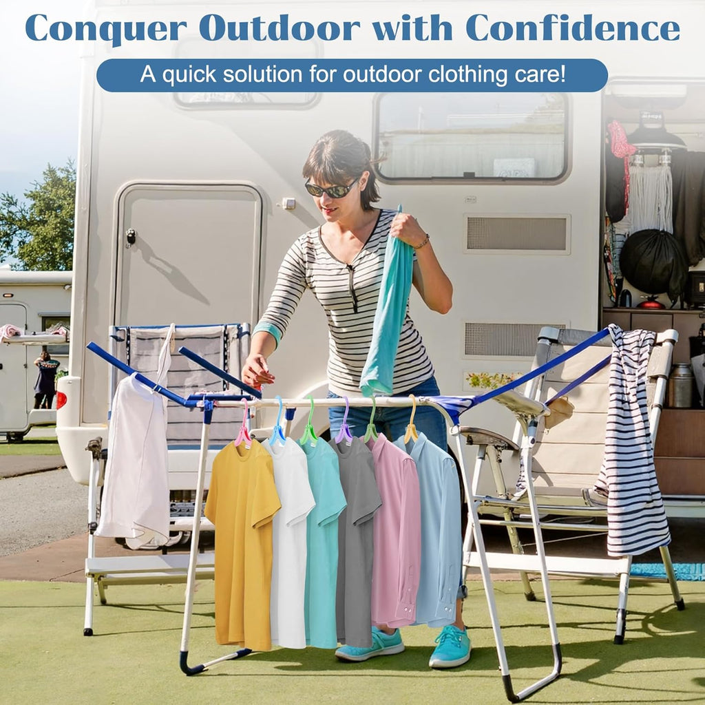 6 Pcs Portable Travel Hangers for Cruise Ship Essentials 2026, Plastic Folding Foldable Hangers Clothes Drying Rack Travel Accessories for Suitcase, RV, Camping, Flying, Hotel, Road Trip (Multi)