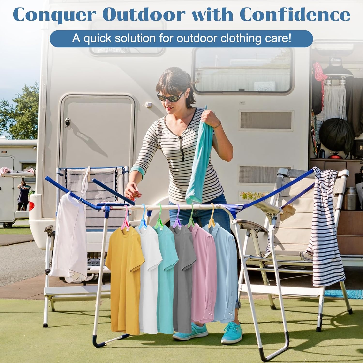 6 Pcs Portable Travel Hangers for Cruise Ship Essentials 2026, Plastic Folding Foldable Hangers Clothes Drying Rack Travel Accessories for Suitcase, RV, Camping, Flying, Hotel, Road Trip (Multi)