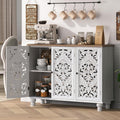 Jiansu furni Sideboard Buffet Cabinet with Storage,Accent Cabinet with 3 Doors & Adjustable Shelves for Kitchen, Living Room,Hallway,Bedroon(White)