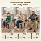 Upholstered Dining Chairs Set of 4 - Modern Parsons Kitchen & Dining Room Chair with Diamond Tufted Back, Solid Wooden Legs for Apartment, Café, Vanity