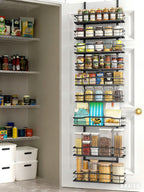 Moforoco White 9-Tier Over The Door Pantry Organizer, Pantry Organization And Storage, Metal Hanging Spice Rack Shelves Door, Home & Kitchen Essentials, Laundry Room Bathroom Organization