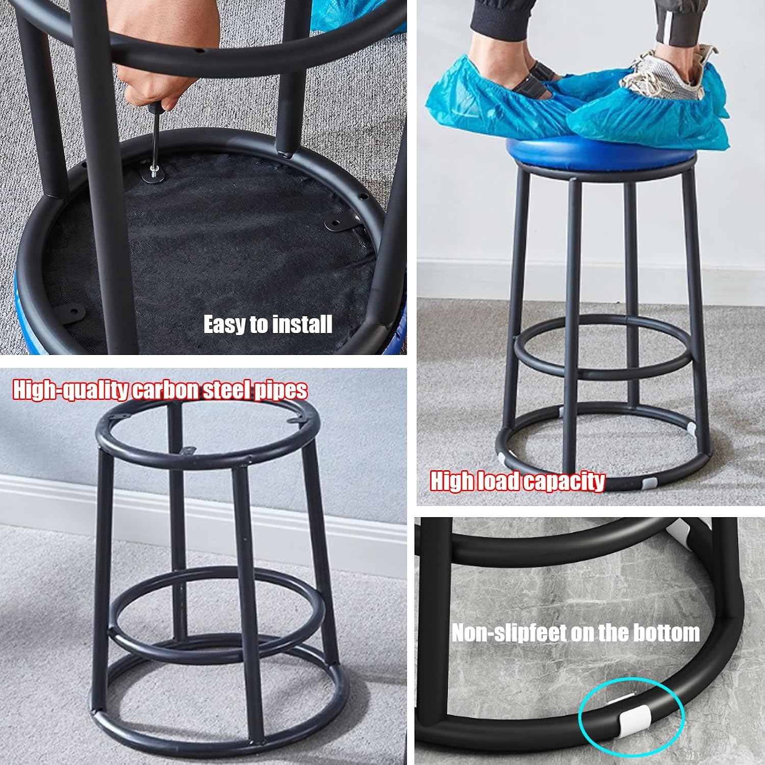 Backless Counter Stools, Mid-Century Modern Counter Stools, Office Chair, Comfortable Upholstered, for Pub Coffee Home Dinning Kitchen Island(Browns,65cm/26in)