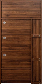 Tall Pantry Cabinet with 3 Hutch, Kitchen Food Cabinet with Pull Out Shelves and 3 Glass Doors, Kitchen Pantry with Microwave Stand for Dining Room