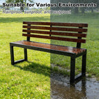 Park Bench Outdoor, Galvanized Steel Outdoor Bench, Windproof and Rainproof, Suitable for Gardens, Courtyards, Residential Areas, and Lawns(180x40x85cm/71x16x33in)