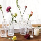 Glass Bud Vases -Set of 20 for Flowers, Small Clear Bud Vases in Bulk for Centerpieces Home Decor, Mini Glass Assorted for Rustic Wedding Floral Arrangements Home Table Decorations