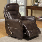 Parker Living Gemini - Truffle Swivel Recliner Chair Comfortable Nursery Glider Recliner Nursing Armchair with 90% Polyester 10% PU Upholstery Cozy Seat for Adults