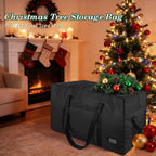 3FT/4FT/4.5 FT Christmas Tree Storage Bag, Heavy Duty Christmas Tree Bag with Reinforced Handles and Dual Zippers Wide Opening, Large Capacity fits for Artificial Christmas Tree, Black