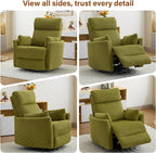BOSMILLER 360° Swivel Recliner Chair,Nursing Rocking Chair with 2 Pillows for Adutlts,Comfy Rocker Recliners with High Back for Nursery,Living Room,Bedroom