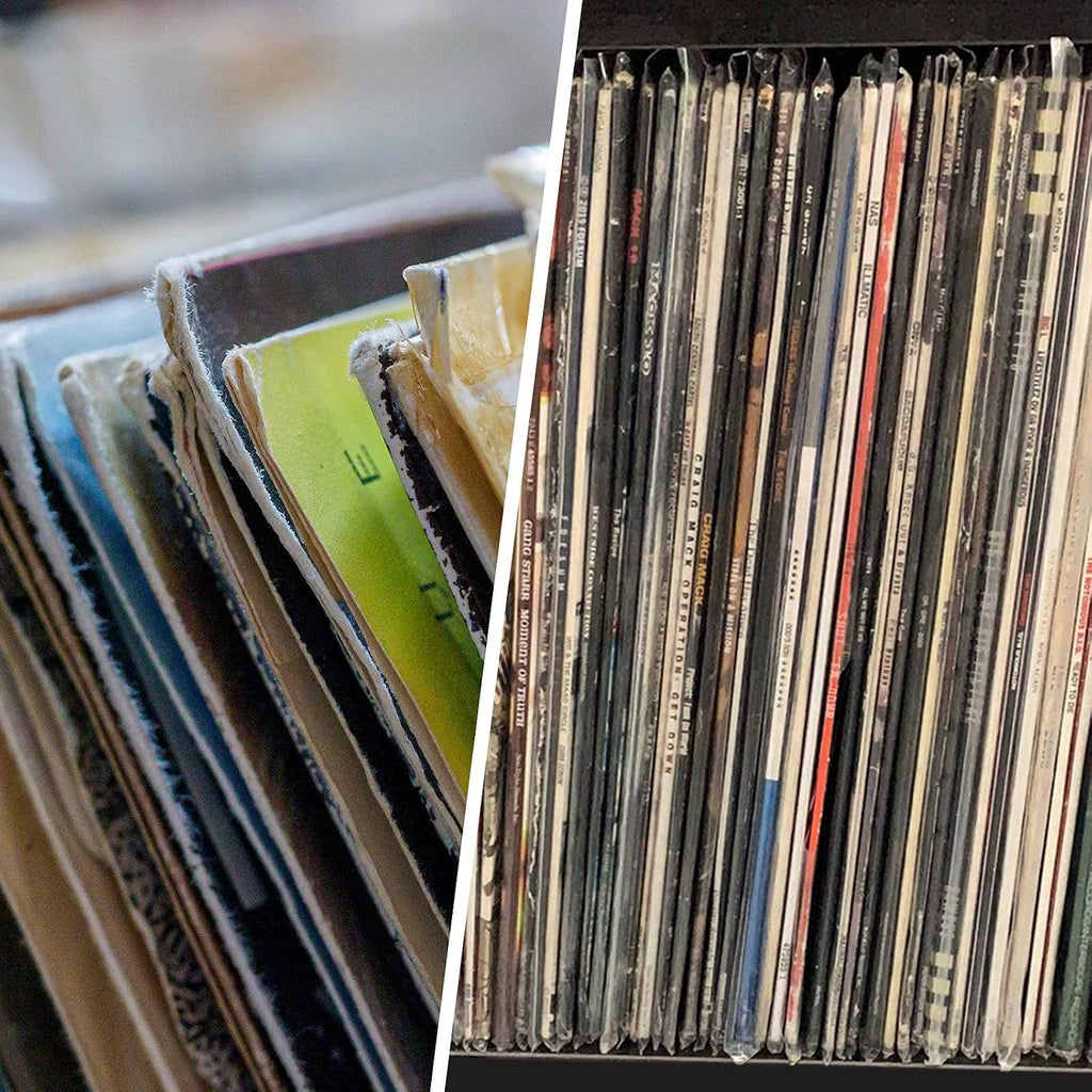 100 12" anti static Vinyl Record Sleeves Combo Pack (50x 3mil Outer & 50x Inner Round Bottom), vinyl protective Crystal Clear Fit for Single & Double Lp Album Collection