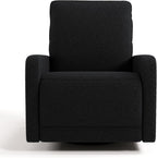 Storkcraft Kyoto Deluxe Extra-Wide Power Recliner Swivel Glider – Premium Electronic Nursery Wide Glider Rocking Chair, Oeko-TEX 100 Certified, Includes Dual-USB Charging Port (Black Boucle)