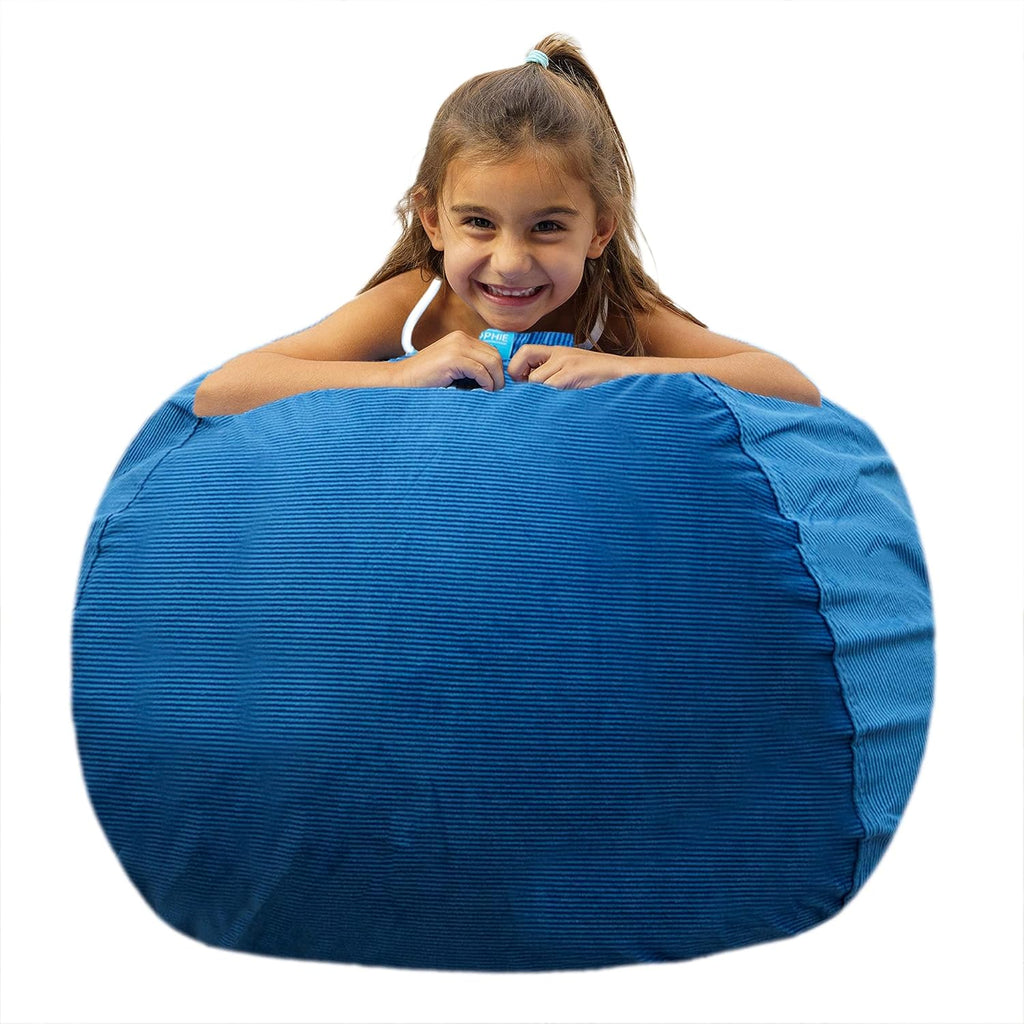 Stuffed Animal Storage Bean Bag Chair - Kids & Teens Bean Bag Chairs - Stuffed Animal Holder