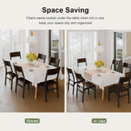 Feonase Dining Chairs Set of 6, Modern Kitchen Chairs with Ergonomic Backrest, MDF Board and Metal Legs, Dinner Chairs for Dining Room, Kitchen and Living Room, Espresso