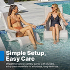 Step2 Vero Adirondack Chair, in Pool or Patio Lounge Seat for 9-inch Sun Shelves, Grey with Speck