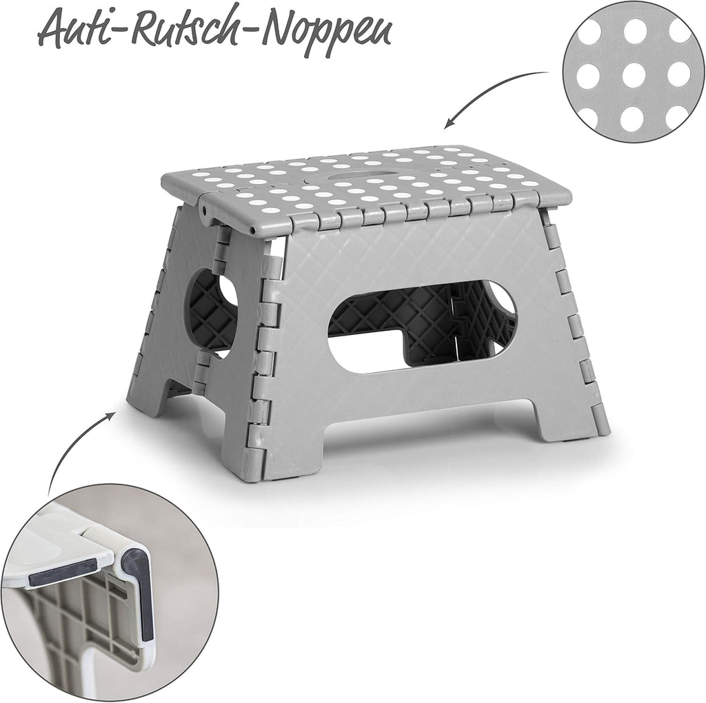 Folding Stool Portable Sturdy Camping Stool Lightweight Adjustable Retractable Stool with Load Capacity 420lbs for Camping Fishing Hiking Climbing BBQ