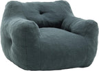 Bean Bag Chair, Bean Bag Sofa Chair with Armrests Stuffed High-Density Foam, Lazy Sofa Comfy Chairs for Living Room,Bedroom (Light Green)
