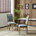 Christopher Knight Home Regina French Country Dining Chairs Set of 2, Wooden Dining Room Chair, High Back Kitchen Side Chair, Fabric Upholstered Armless Extra Seat, Slate Blue
