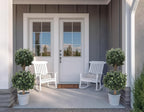 3Ft-35'' Artificial Boxwood Double Ball Topiary Trees,2PACK Faux Topiaries Tree Store Garden Indoor&Outdoor for Porch Home Decor