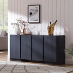 JXQTLINGMU 66" Large Sideboard Buffet Cabinet with Storage, 30" Tall Modern Kitchen Storage Cabinet, Adjustbale Shelf, Coffee Bar, Long Accent Table for Dining Room,Living Room, Entryway, Black