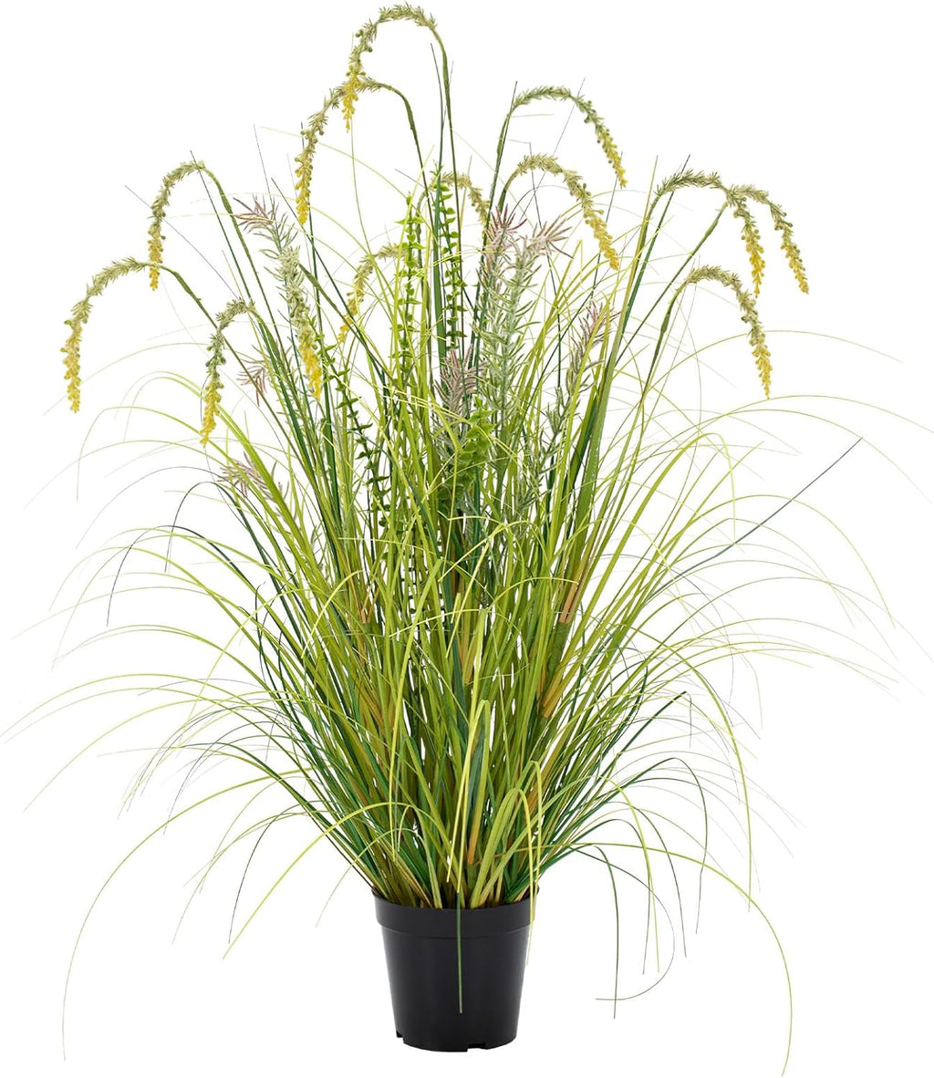 3FT Artificial Reed Grass Artificial Tall Grass Plants Outdoor Indoor ,Fake Plants & Flowers in Pot-Housewarming gifts For Living Room Office Bedroom Decor