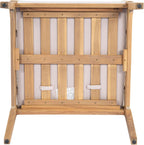 JIVOIT Acacia Wood Club Chairs Set of 2, Outdoor Patio Club Chairs with Hand-Woven Twist Rope, Cushions and Pillows, Adjustable Foot Pads, 400lbs Weight Support, Ideal for Backyard, Poolside
