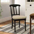 Shinnwa Dining Chair Cushions Set of 4, Non-Slip Kitchen Chair Cushions with Ties and Machine Washable Cover, Sef of 4, 17 x 16.5 x 2in, Natural Linen