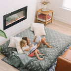 CordaRoy's Corduroy Bean Bag Chair, Convertible Chair Folds from Bean Bag to Lounger, As Seen on Shark Tank, Rainforest - Full Size