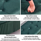 Entrance shoe-changing stool, bedroom storage stool with velvet surface, corner cushioned bench with storage, solid wood frame and sponge cushion, suitable for bedrooms, living rooms, entrances, etc.