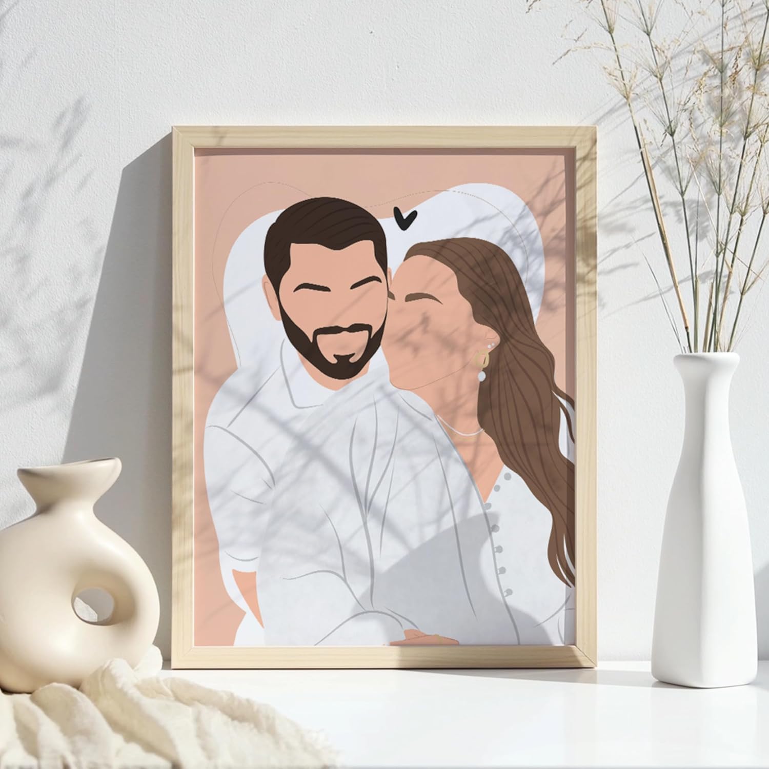 NudoHome Personalized Custom Faceless Portrait – Hand-Drawn Illustration from Your Photo | Gift for Mother’s Day, Father’s Day, Christmas, Birthdays, and Special Occasions, gift