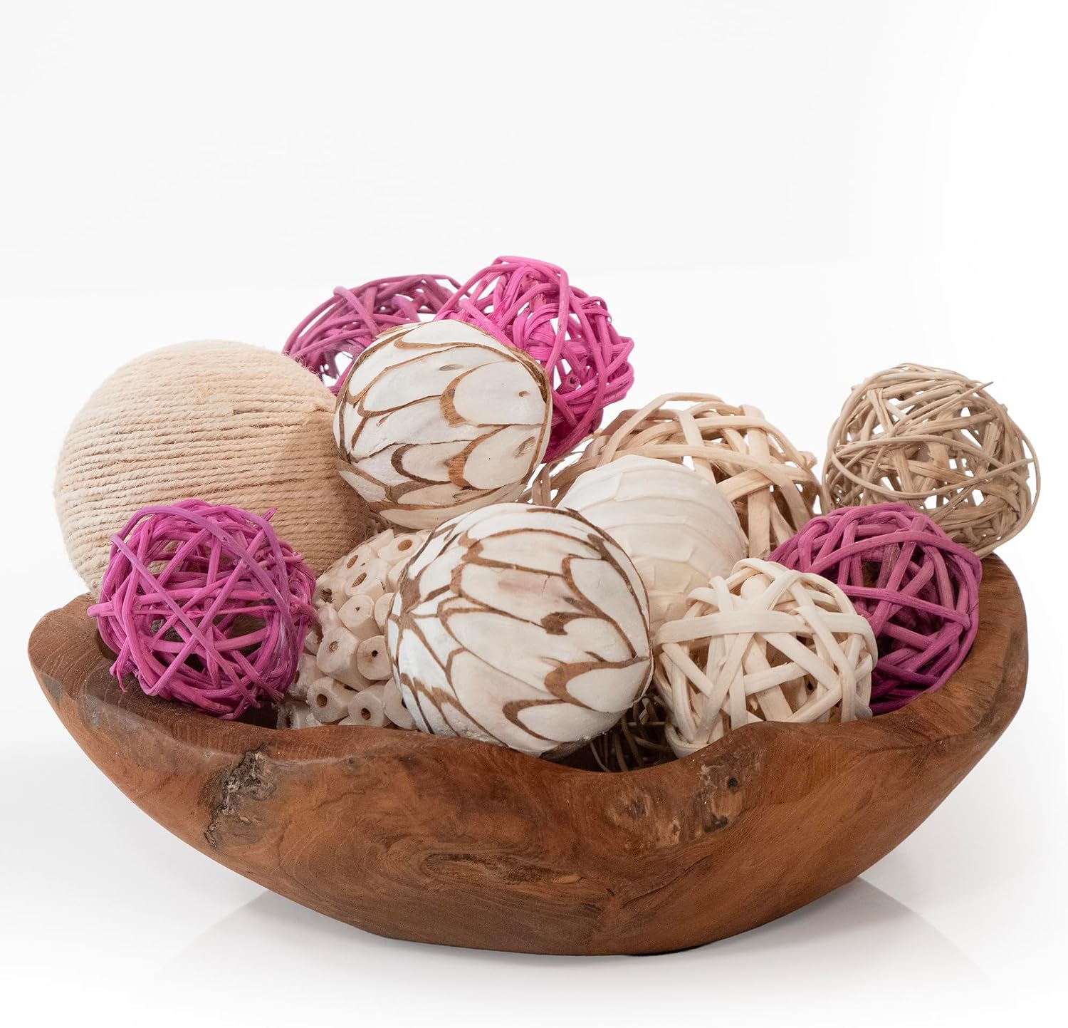 ANDALUCA Large Decorative Vase Filler Bag with Orbs, Balls (Pink)