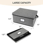 Lukeline VHS Storage Box with Lid, Large Capacity VHS Storage Case Holds 50 Tapes, Stackable VHS Holder Storage Containers for Living Room, Bedroom, Study Room,2-Pack