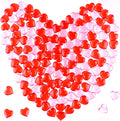 TUPARKA 210 Pcs Acrylic Hearts Red and Pink Acrylic Hearts Ornaments for Table Decoration/Vase Fillers/Home Decoration in Valentines or Wedding Day