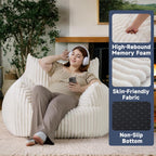 Oversized Bean Bag Chair for Living Room Furniture Bean Bag Chairs for Adults- Small Couch & Lounge Accent Chair for Living Room Chairs or Bedroom